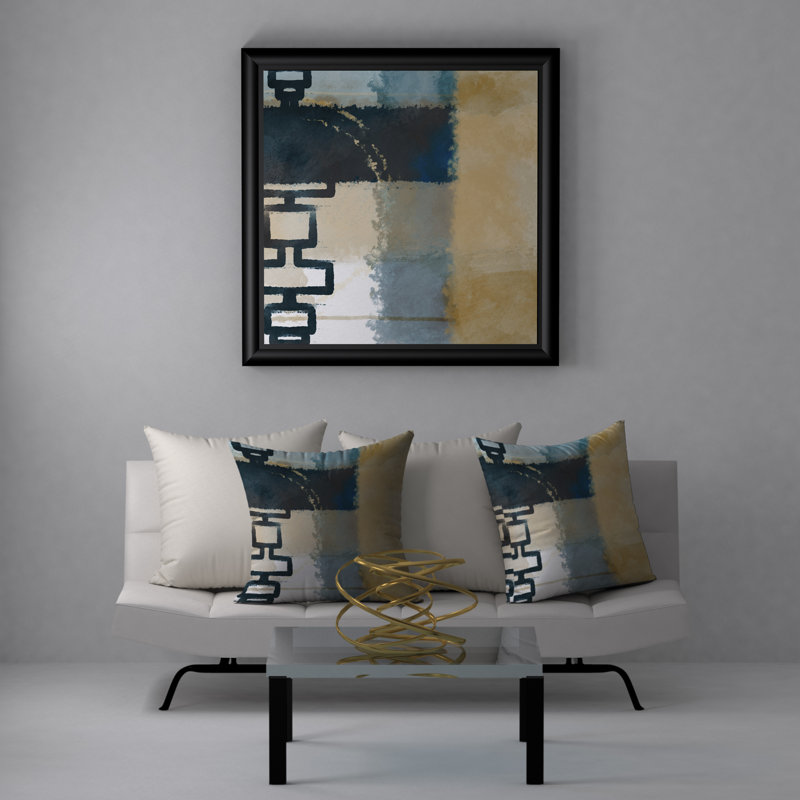 Reversible Throw Pillow, 20" x 20", Abstract 2 Incorrect