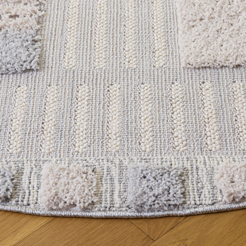 Trends 126 Performance Geometric Shapes Rug, Round 6'7"