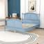 Lit plateforme Farmhouse avec tête et pied de lit et pieds de support-133591391-133591393