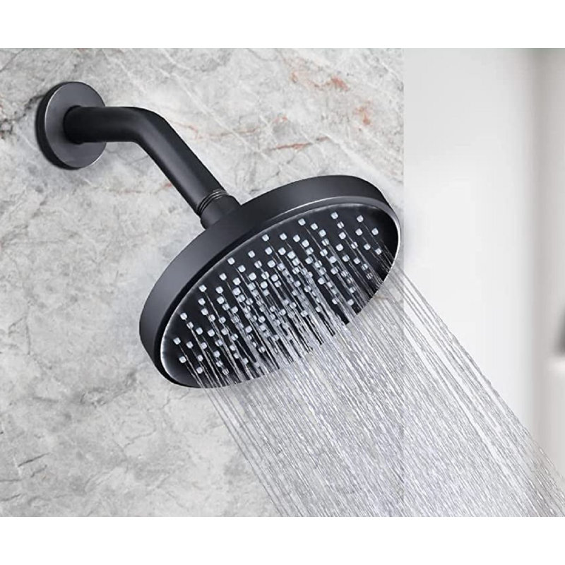 Pomme de douche fixe, Noir mat