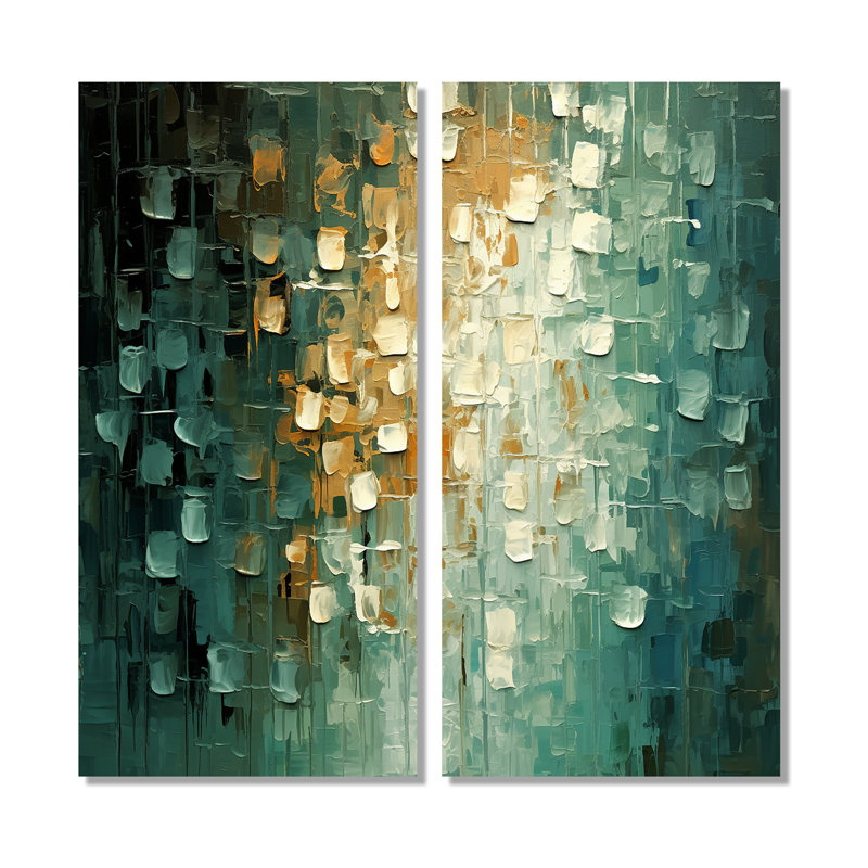 «Lipford», peinture murale abstraite, 40" H x 40" W, Wrapped Canvas, Does Not Apply