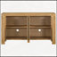 Buffet rustique à 4 portes avec tablettes réglables et finition en bois vieilli