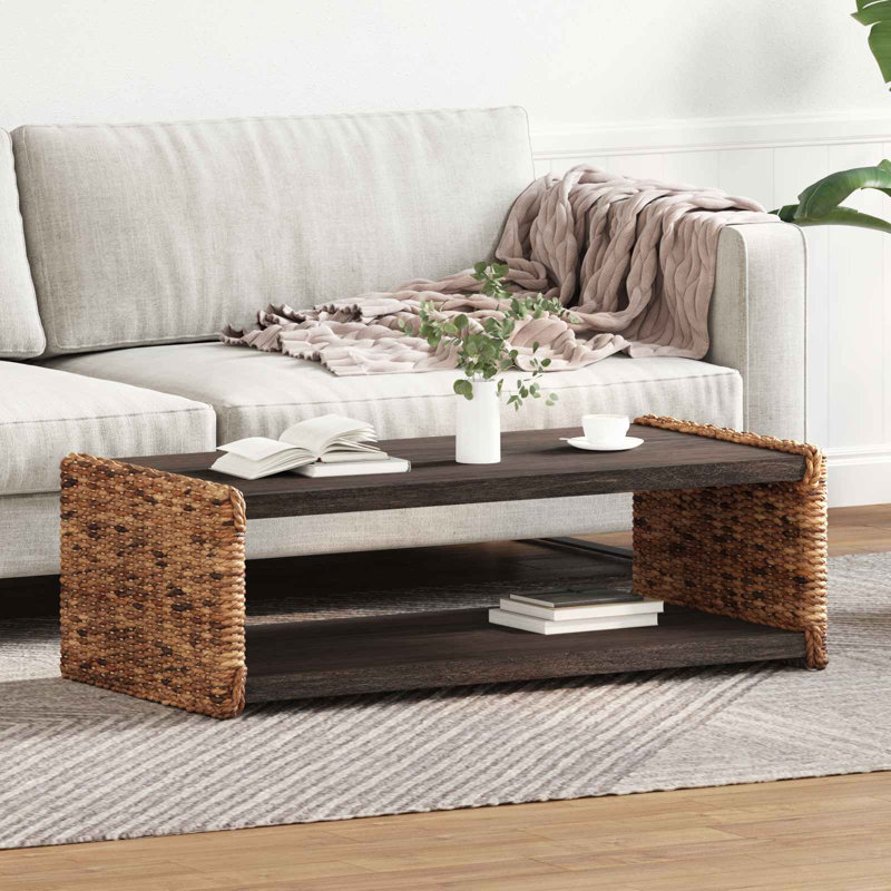 Solid Wood Coffee Table, 35cm. H x 110cm. L x 55cm. W