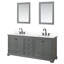 Ensemble de meuble-lavabo double autoportant 72 po avec plateau en quartz Deborah-98181113-98181114-98181115