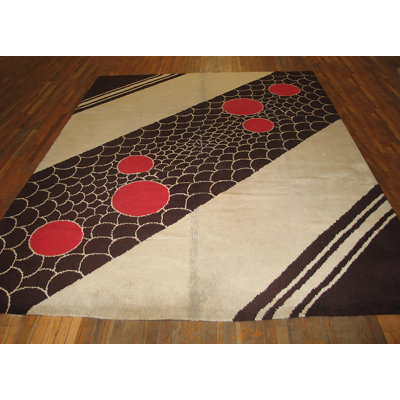 Rare Antique Classic European Art Deco Design English Room Size Carpet