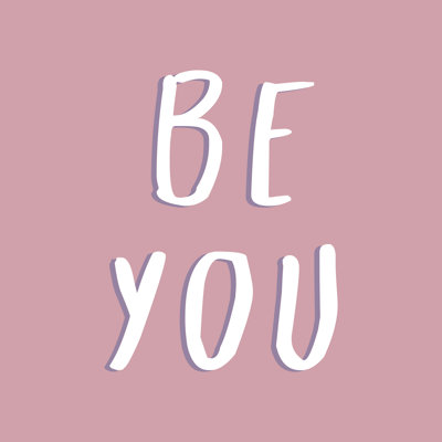 Be You Pink And Purple - Wrapped Canvas Print