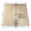 Abat-jour tambour en lin beige clair H 12 po x l 16 po