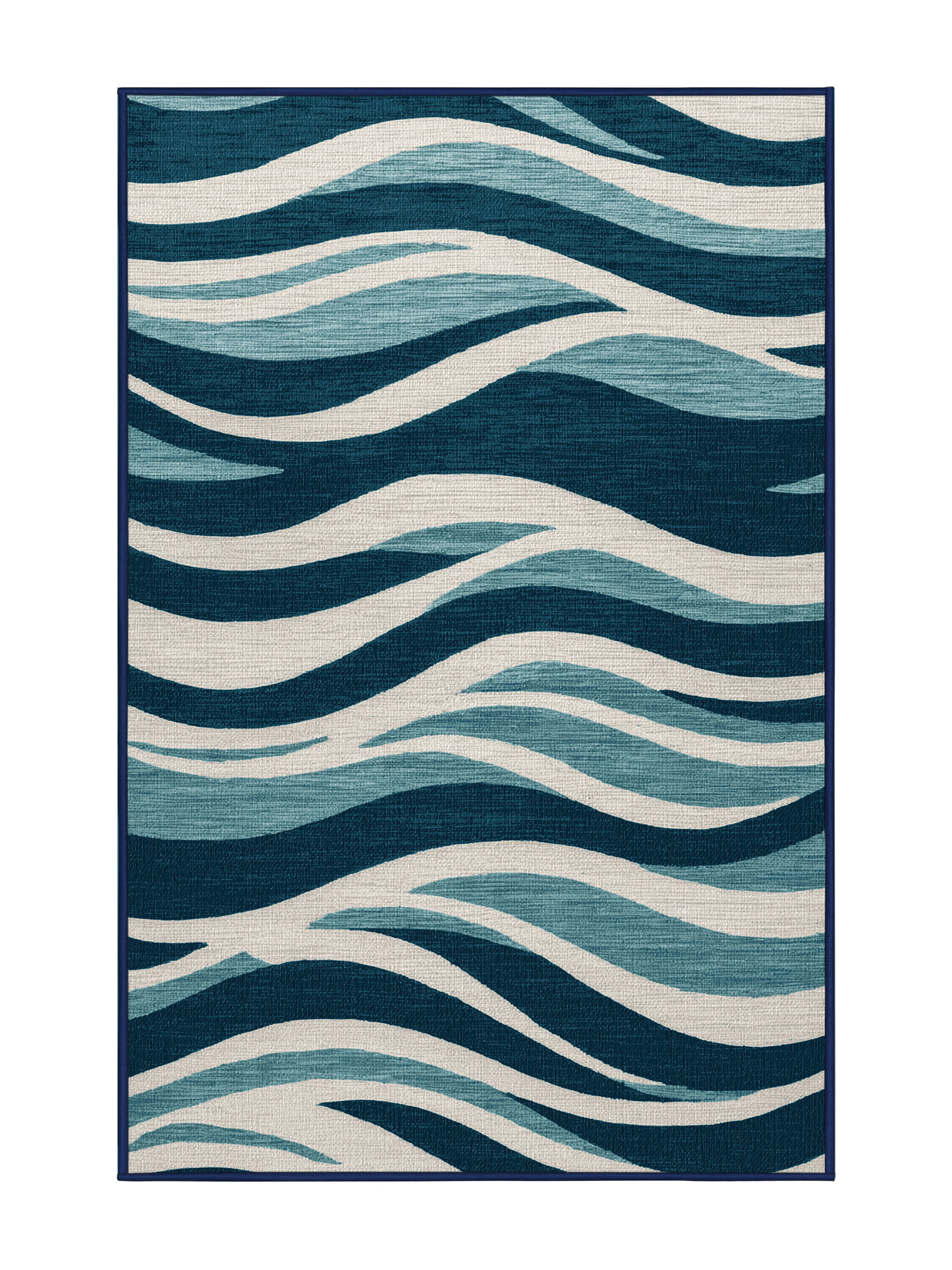 Dakota Fields Washable Contemporary Wave Plus Coastal Area Rug | Wayfair