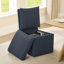 Chaise d'appoint rembourrée avec rangement caché et roulettes Helmetta-125124710