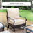 Argyri Rocking Patio Chair with Cushions and Ottoman
