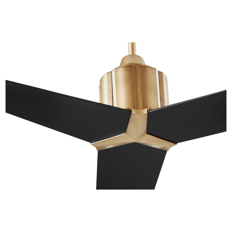 Khadra 60'' Ceiling Fan, Gold/Black