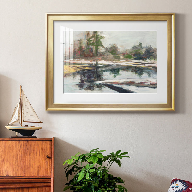 «Quiet Reflection», reproduction sur toile encadrée, H 18,5 po x l 24,5 po x P 1,5 po, Encadrement doré