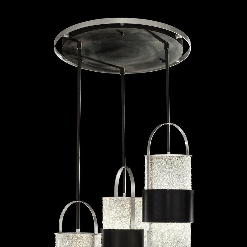 Bond 6 - Light LED Pendant, Black/Silver, Clear