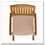 Chaise berçante d'extérieur en bois d'acacia avec coussins