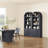 5-Tier Bookcase With 2 Fluted Doors And Adjustable Shelves-727501752-733504561
