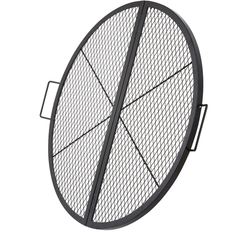Barbecue-brasero pliable de 91 cm (36 pouces) en acier robuste pour griller pizzas, saucisses, huîtres et tranches d'ananas