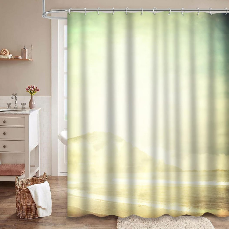 Rideau de douche Vintage Summer Beach Ocean Abstract Hawaii avec 12 crochets, L 72 po x l 72 po