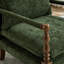 Fauteuil d'appoint en chenille, fauteuil d'appoint en broche avec accoudoirs couverts, fauteuil d'appoint de style campagne avec bois tourné (ensemble de 2)-635552019