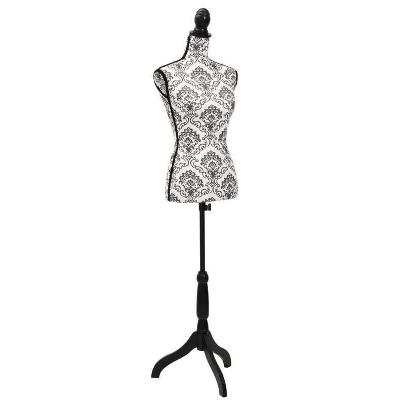 Mannequin décoratif de couturière, Noir / blanc