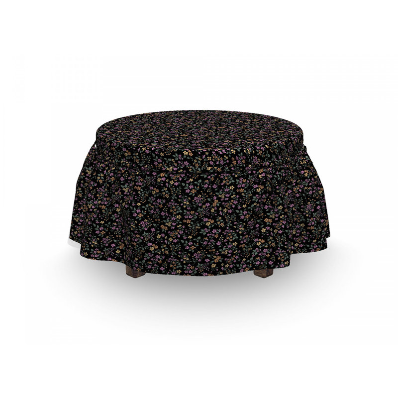 Housse pour repose-pieds botanique romantique