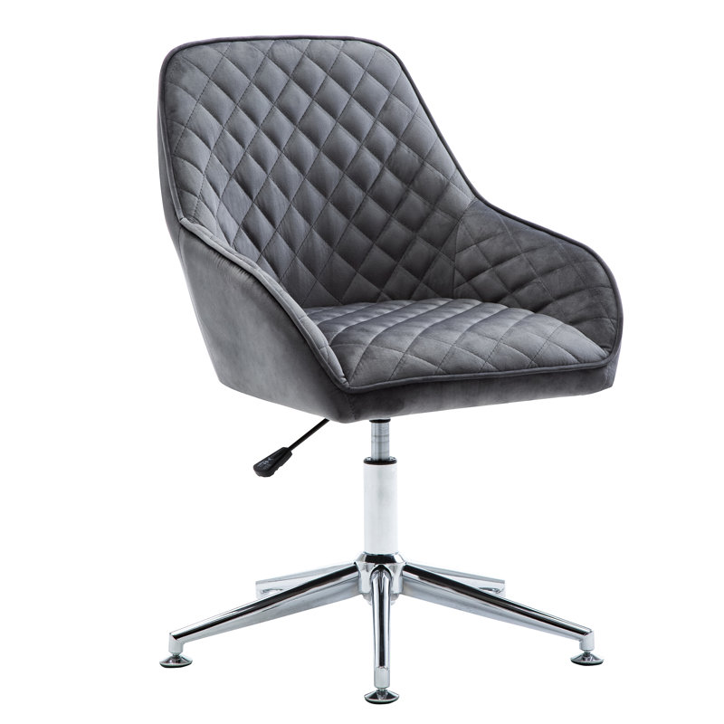 Velvet Office Chair, Grey