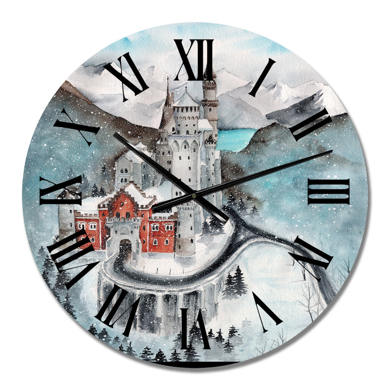 Horloge murale historique Mid-Century, Surdimensionné