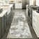 Tapis moderne lavable abstrait avec envers antidérapant
