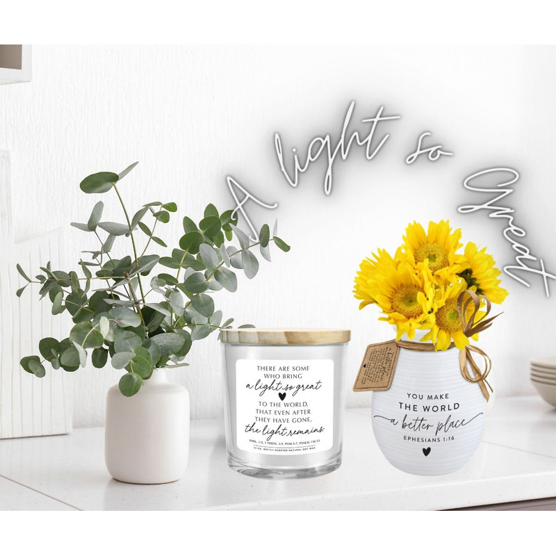 Fresh Scented Jar Candle with Glass Holder