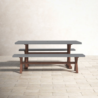 Fleur 6 - Person Patio Dining Set with Rectangular Table