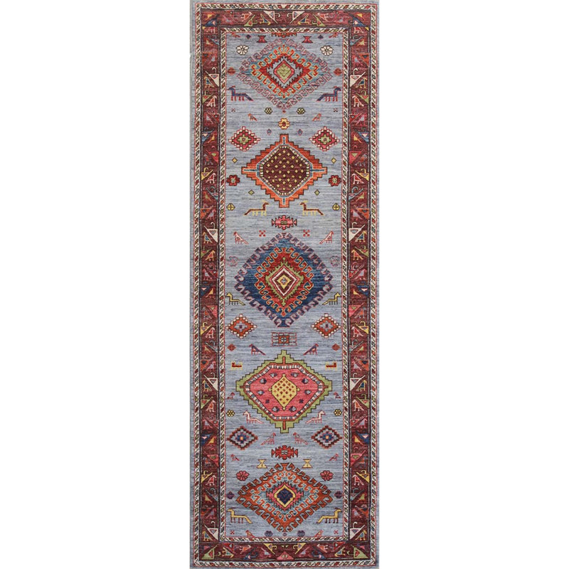 Hand Knotted Wool Southwestern Area Rug