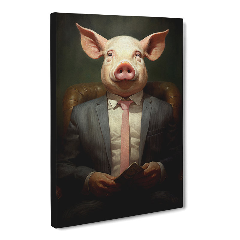 Pig Dadaism - Print, 76cm H x 50cm W x 3cm D