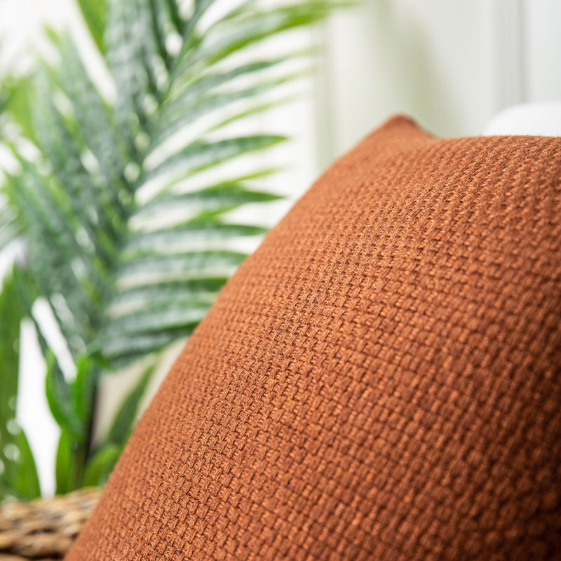 Brown Woven Textured Decorative Throw Pillow Set, 12" x 20"