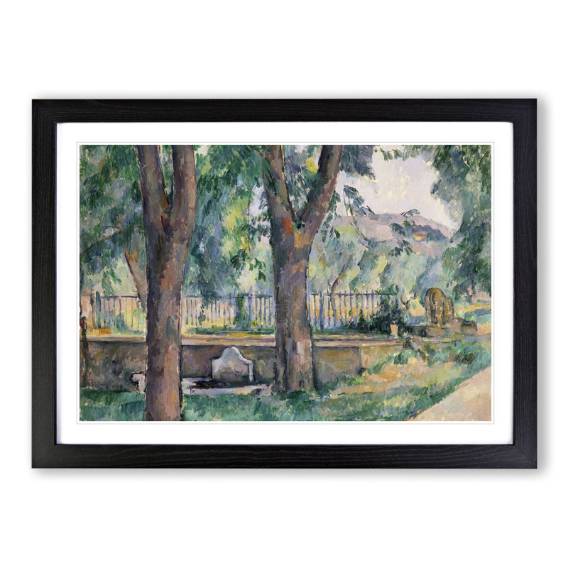 Pool at Jas De Bouffan by Paul Cezanne - Framed Print, 27cm H x 36cm W x 2cm D, Black Framed