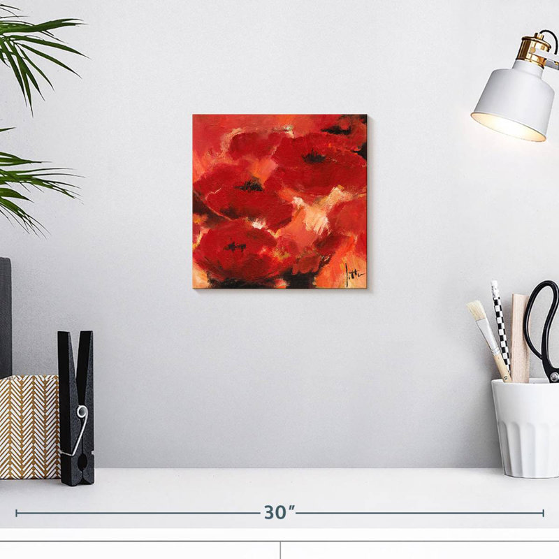 Harnek Abstract Flowers I, 10" H x 10" W