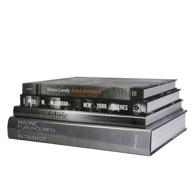 Livres décoratifs - pile de table basse en pierre - 4 livres gris