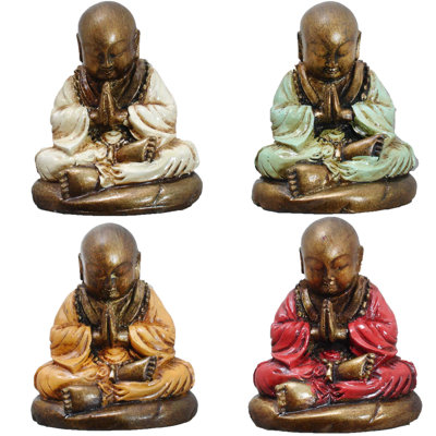 Ensemble de figurine 4 pièces monk priant Banksville