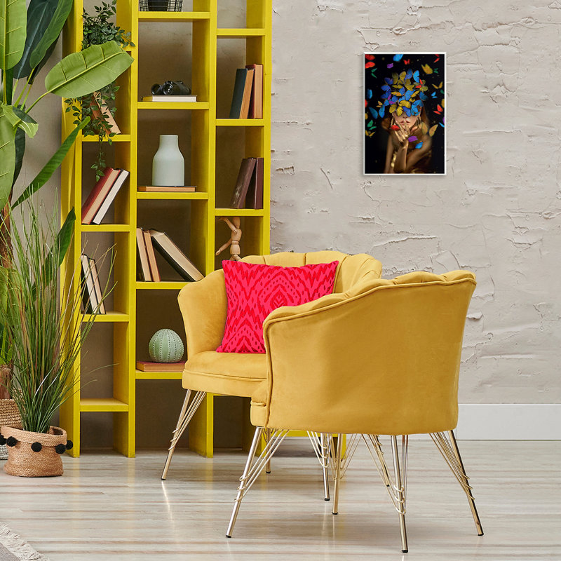 «Butterfly Swathed Woman», art mural sur bois par Reinders, H 15 po x l 10 po