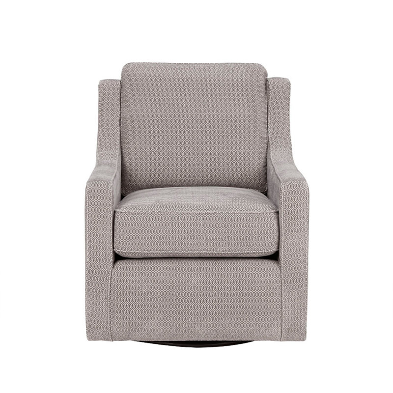Logan 360-Degree Swivel Chair, Light Gray Polyester