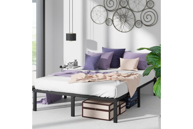 Black metal Blough steel bed frame.