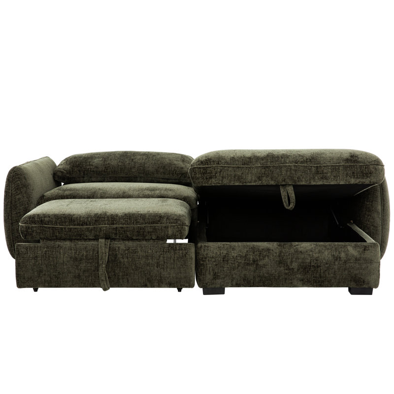 Canapé-lit modulaire Cavallo de 94 po avec lit escamotable et rangement intégré