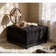 Repose-pieds capitonné avec rangement et garniture cloutée pour chambre à coucher, salon, petit espace, décoration intérieure-129874341