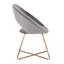 Fauteuil d'appoint contemporain en velours avec dossier ouvert Crivello-1724732257