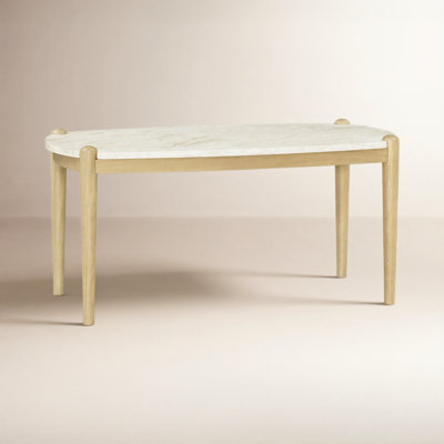Becki Owens x Surya Coronado 43" Genuine Marble Coffee Table