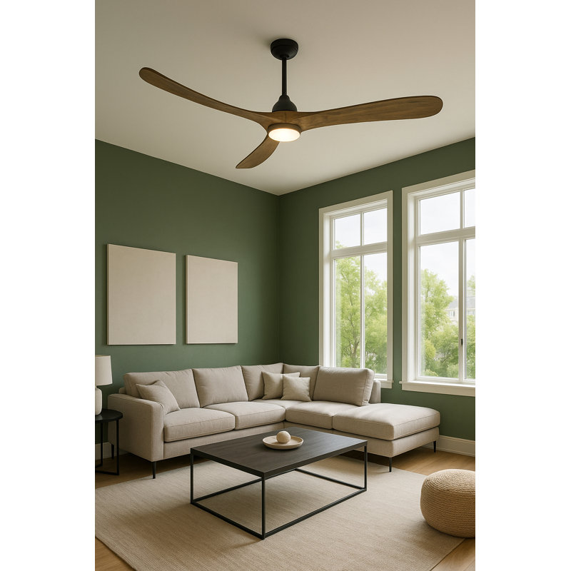 Reze Ceiling Fan with LED Lights, Driftwood