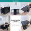 Folding Dining Table and 4 Chairs Set, 130CM/150CM Solid Wood Black Finish with Casters, Integrated Storage-887588605