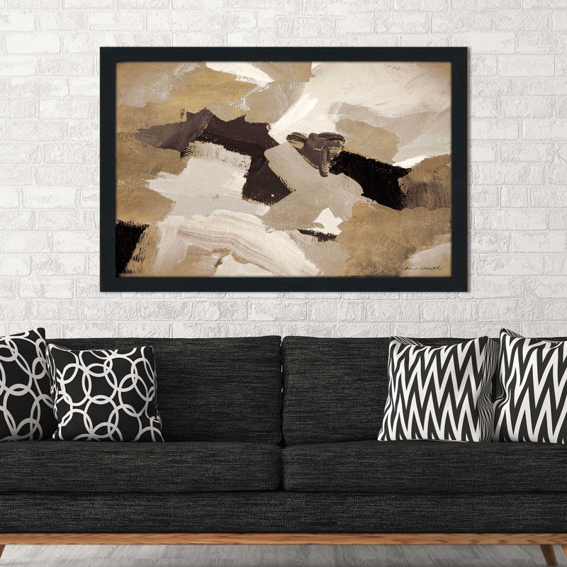 « muteed abstract ii », reproduction de peinture à l’acrylique encadrée en acrylique, H 21,5 po x l 27,5 po x P 0,75 po