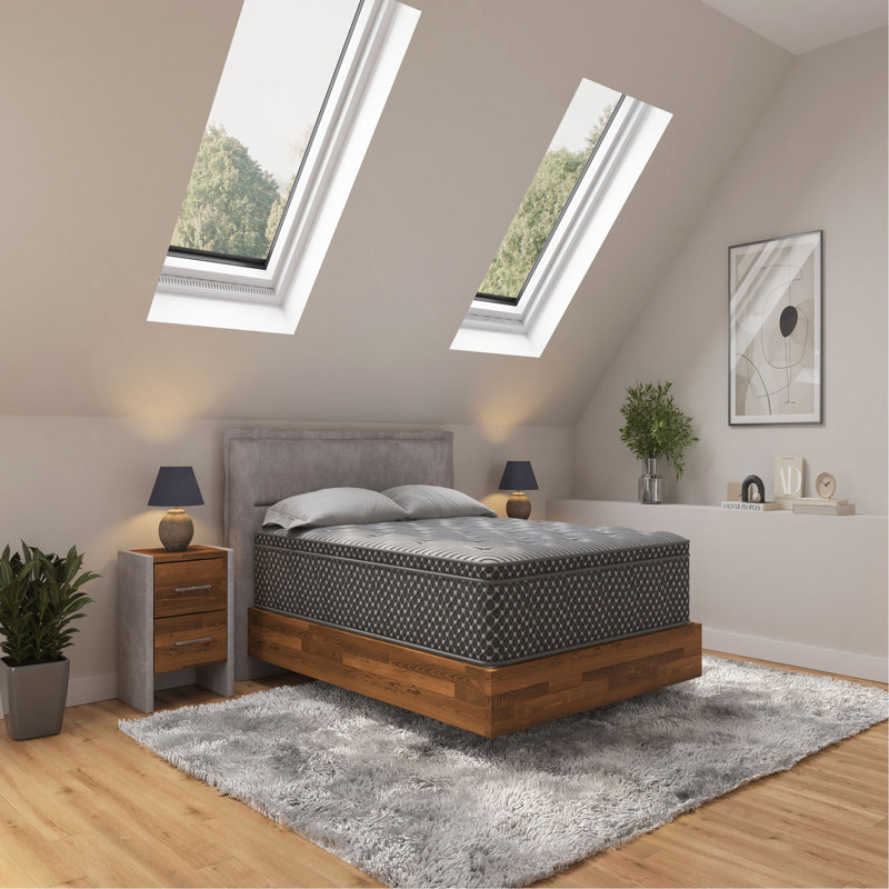 13" Quilted Eurotop Hybrid Twin Mattress, Plush, Twin