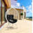 Galzed Black Fabric & White Wicker Patio Lounge Chair