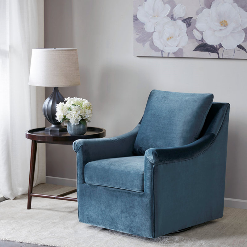 Fauteuil pivotant Deanna, fauteuil d'appoint pivotant rembourré (fauteuil d'appoint)