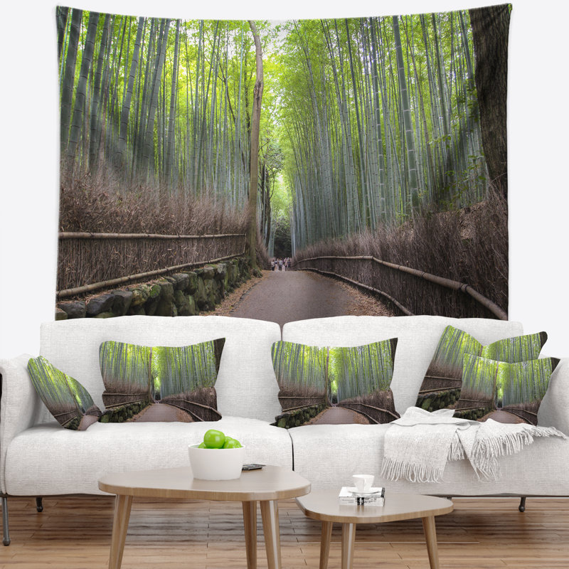 Tapisserie du chemin de bambou Arashiyama, H 32 po x l 39 po